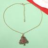 Christmas new creative color personalized alloy Christmas tree pendant necklace, simple and versatile