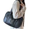 PU Leather JK Uniform Shoulder Bag Large Capacity Messenger Bag JK Tote Bag  Travel