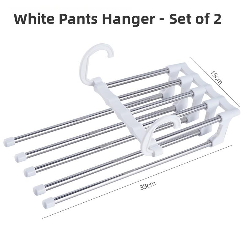 Magic Multi-layer Pants Hanger Home Use Sl Clothing Storage Organizer Tool Foldable Plastic Trouser Ra Wardrobe