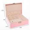 Double Jewelry Box Large Capacity Leather Jewelry Storage Box with Lock Earrings Jewelry Ring Necklace Bracelet Storage Box