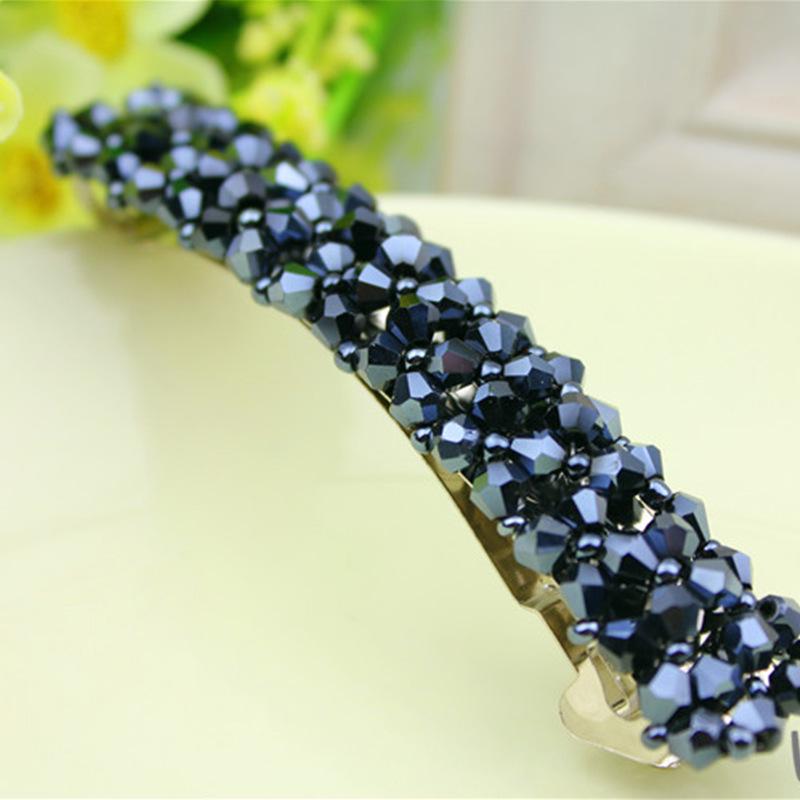 2252 Четырехрядная хрустальная заколка-гребень - Новый стиль бокового и верхнего зажима