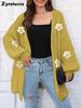 Gilet Cardigan Grosse Maille pour Femme, Nouveautés Automne Style Décontracté Lâche
