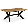 VidaXL Table de salle à manger Bois de manguier solide et Acier 180 cm