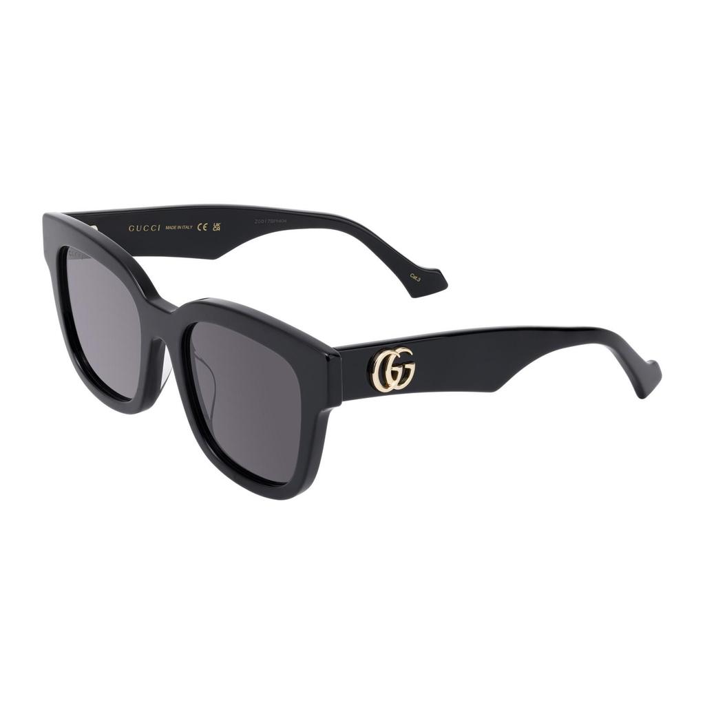 Gucci Square Acetate Sunglasses With Integrated Nose Pads Unisex Sunglasses Black GG0998S