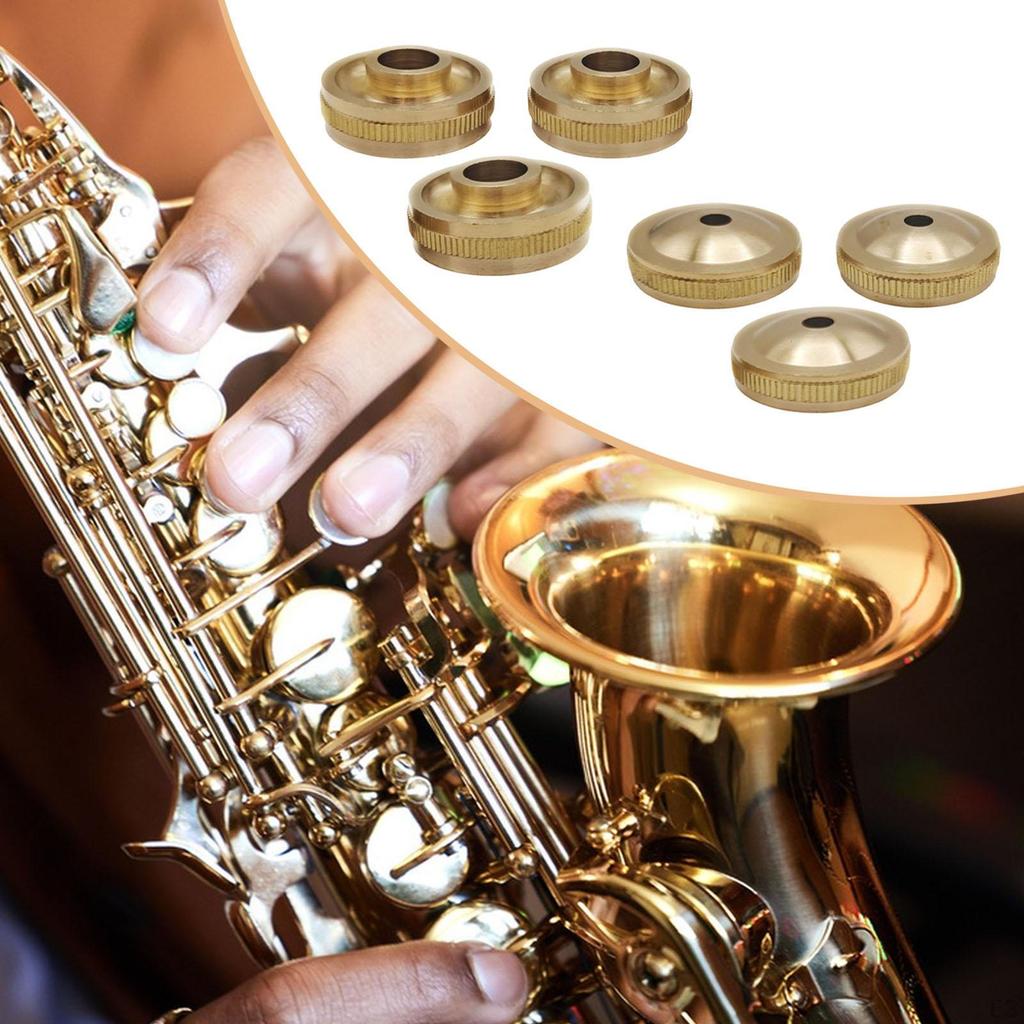 3 Pieces Tuba Valve Brass Instrument Piston Button Cap Covers Trombone Metal Parts Replacement