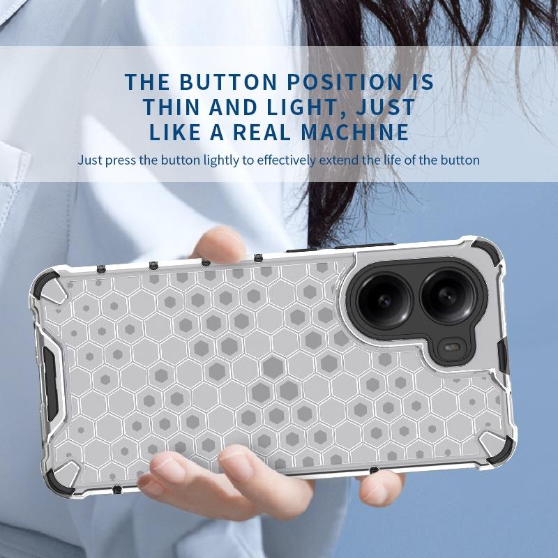 Honeycomb Style Armor Shockproof Case For Xiaomi Poco X7 Pro Redmi Turbo 4 5G TPU Frame Hard Plastic 2 in 1 Phone Cover Fundas