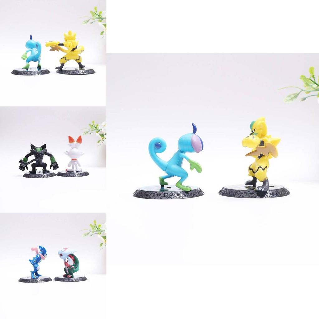 Adorable Pvc Action Figures Set Featuring 6 Unique Pocket Monsters Collectibles