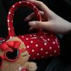 Korean Style Polka Dot Cylinder Handbag Sweet Cute Soft Fashion Women Boston Bag Ladies Leather Unique Shoulder Crossbody Bag