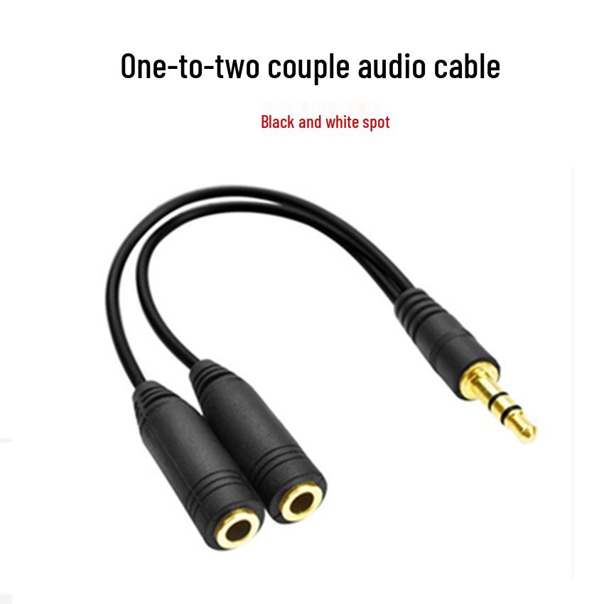 

Gold-Plated 3.5mm Male to Dual Female Audio Adapter Cable - White білий