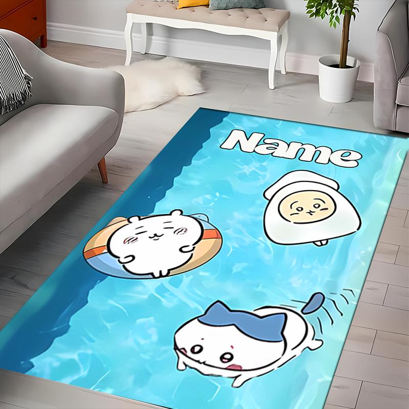 Custom personalization Chiikawa Area Rug - Perfect For Kitchen, Bathroom,Laundry Room Decor Large Size Available,Gift All Seasons