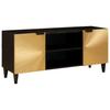 Suporte de TV em Preto e Dourado 105 x 33 x 46 cm Aglomerado