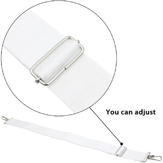 Tbest Drum Strap - Adjustable Nylon White Snare Military Drum Sling