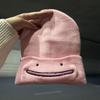 Cute Cartoon Embroidered Smiley Face Knitted Hat Women's Autumn and Winter New Fashion Versatile Warm and Cold Wool Hat Cold Hat