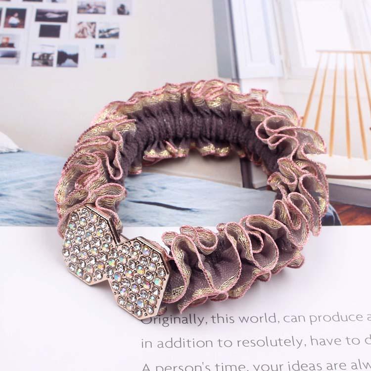 Korean Elegant Flower Scrunchies Women Girls Elastic Hair Rubber Bands Accessories Tie Hair Ring Rope Ponytail Holder Headdress