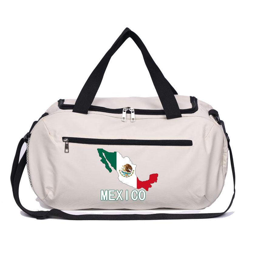Gym Bag Waterproof Fitness Bag Sport Men Women Bag Outdoor Fitness Portable Bags Yoga  Bags Mexico Flag Printed Basketball Bags