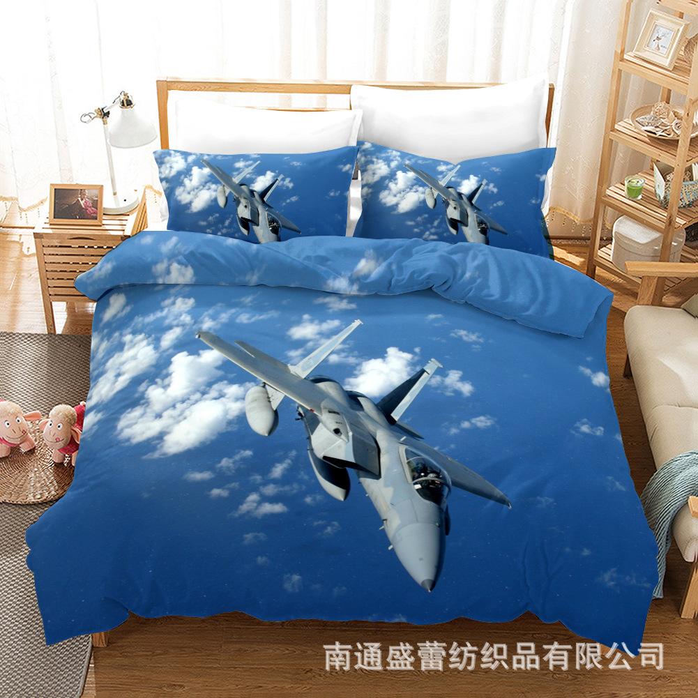 3D Fighter Three-Piece Bedding Home Textile Quilt Cover Four-Piece Children'S Bedding