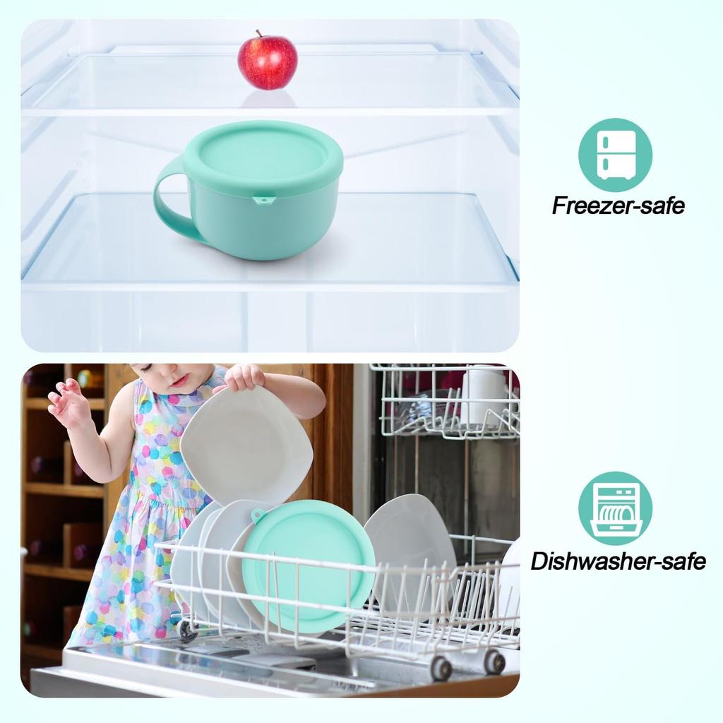 Silicone Lid for Dash My Mug Ice Cream Maker, 5.9in BPA-Free Ice Cream Maker Lid Replacement Reble Bowl Covers Storage Lid Ice Cream Maker