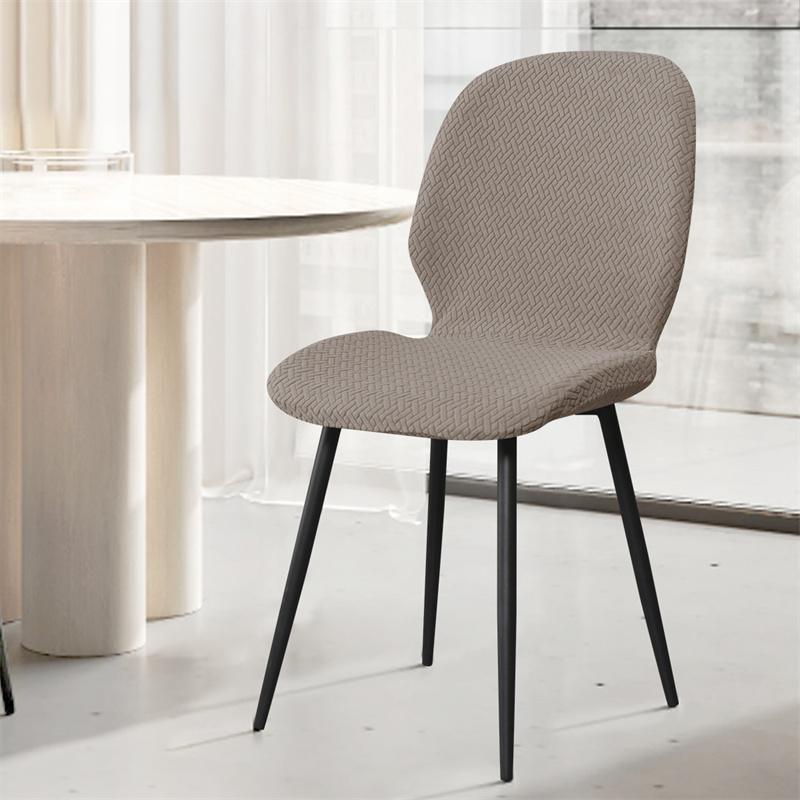 1/2/4/6pcs Elastic Curved Back Chair Cover Nordic Dining Special-Shaped Chair Covers Simple Backrest Stool Cover for Living Room