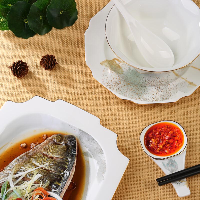 MYCERA Neo-Chinese Ceramic Tableware - 6-inch Soup Spoon