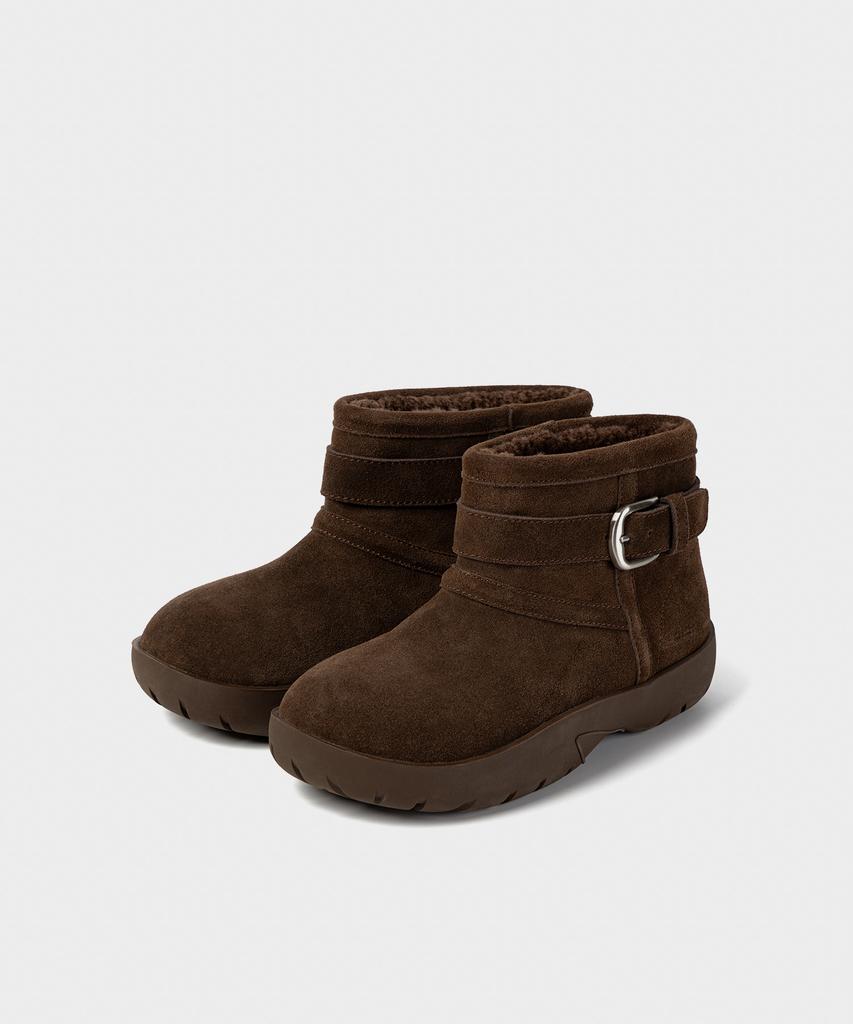 Khiho Boucle Buckle Shorts Winter Boots Brown