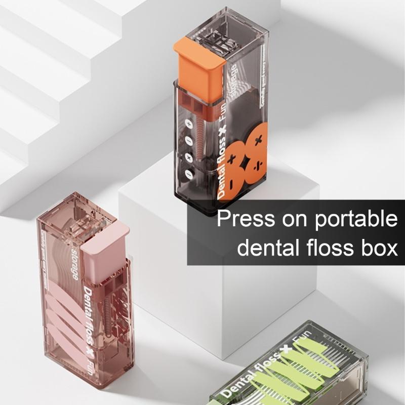 Floss Pick Dispenser Floss Stick Floss Pick Holders with 10Pcs Dentals Flossers