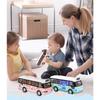 School Bus Toys Cars Die Cast Little Cars City Bus with Sound and Light Up Friction Powered Cars Play Toys Gift for Kids
