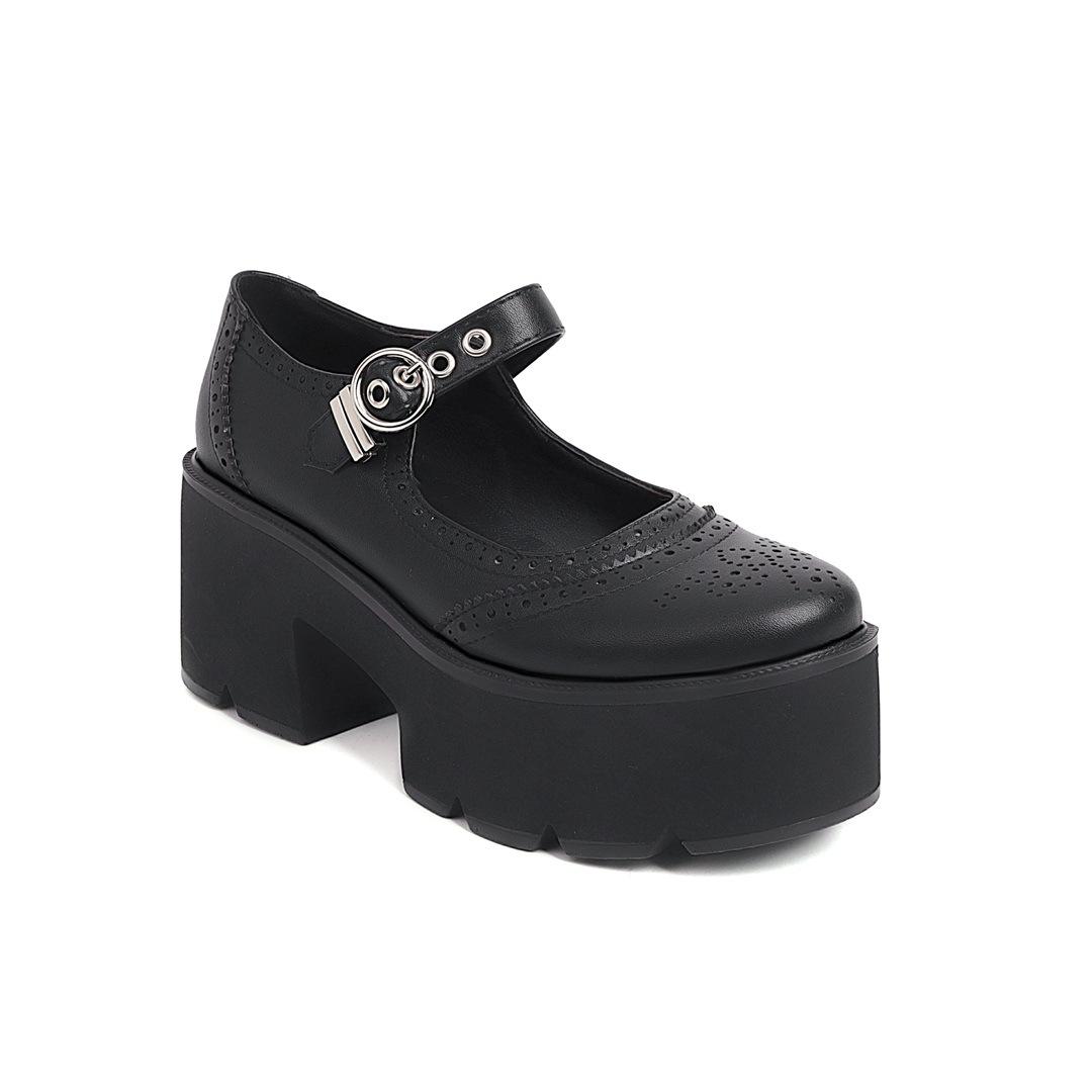 

Новые модные маленькие кожаные туфли в стиле японской Лолиты, женские универсальные туфли Мэри Джейн в стиле ретро на толстой подошве 40