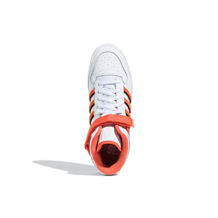 Adidas Originals Forum Mid Casual Durable High-Top Skate Shoes Men Sneakers White Orange GY2669