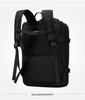 Men's Leather Business Travel Backpack with Laptop Compartment and Wet/Dry Separation