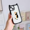 Soft Cat Ear Phone Cases for iPhone 16 15 13 12 11 Pro Max 14 Plus Silicone Anti-Drop Transparent Acrylic Back Cover N69 Anime Haikyuu X Reader Art