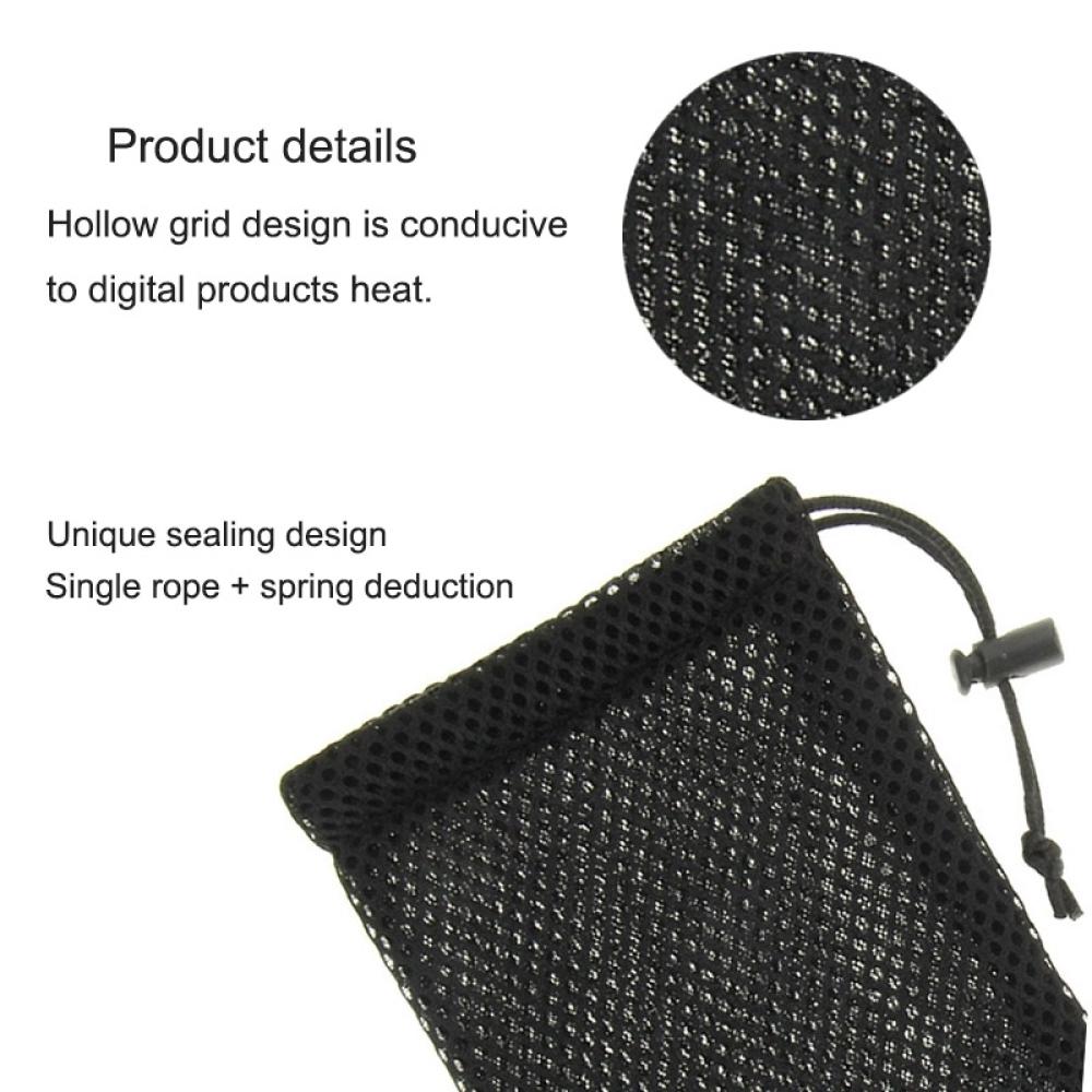 Headphone Phone Nylon Mesh Storage Pouch Bag For Smart Phones/iPad/Power Bank/Camera Accessories