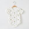 Dinosaur Moon Rabbit Flower Bear Print Baby Summer Cotton Short Sleeve Romper With Breathable Mesh For Toddler Boys Girls