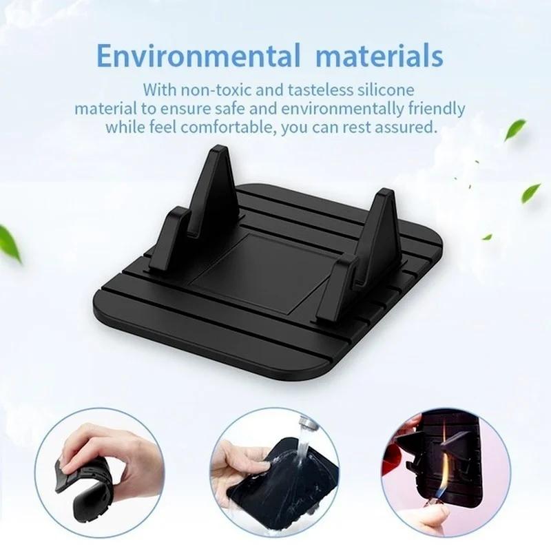 Car Dashboard Non-slip Mat Silicone Mount Phone Holder Pad For Samsung Xiaomi Pro Antiskid Soft Silicone Holder For Phone In Car