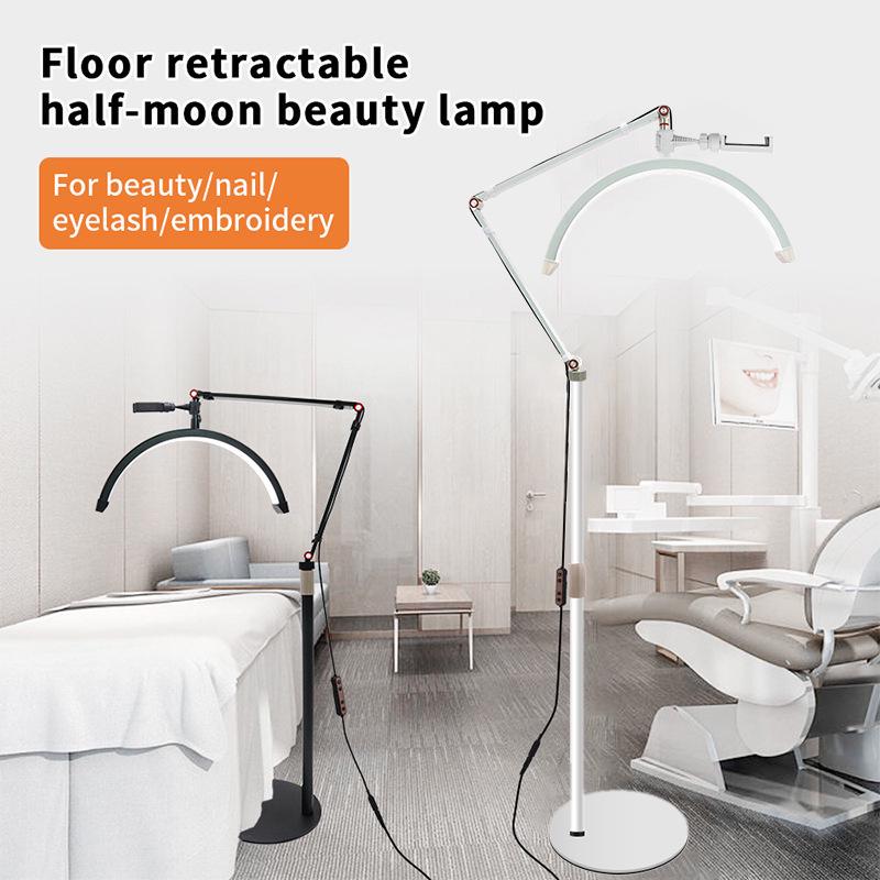 16" U-förmige LED-Standleuchte 20W für Nageldesign, Tattoos, Microblading, Wimpernverlängerung - Augenschutz durch Halbmond-Design.