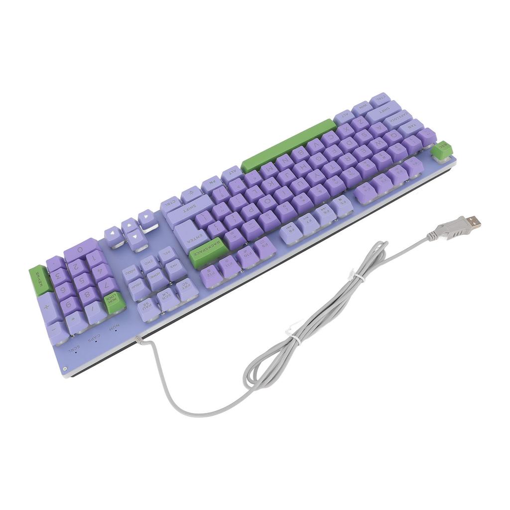 Kabelgebundene Gaming-Tastatur Großdruck Metallplatte USB Beleuchtete Tastatur mit Hintergrundbeleuchtung für Computer Laptop