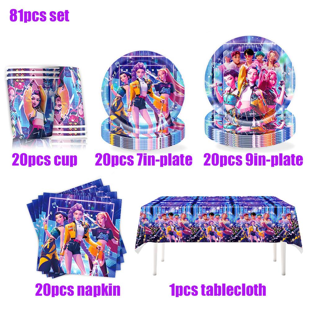 K Pop Birthday Party Decoration Tableware