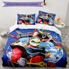 3pcs UFO Robot Grendizer7 Design Cover Set - HD Printed Bedding with 1 Cover and 2 Pillowcases - Perfect for Home and Dorm Decor