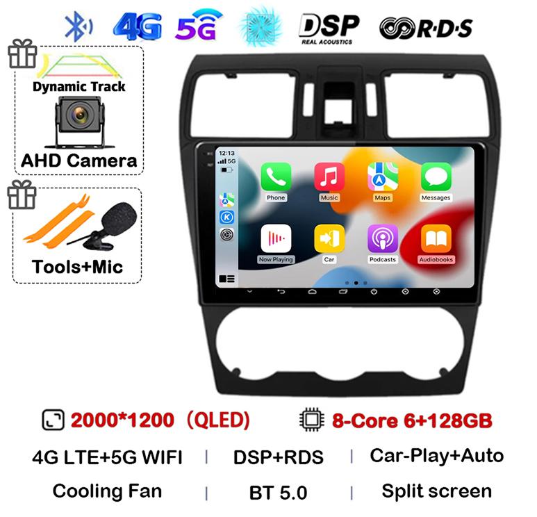 Android 14 Carplay For Subaru Forester 4 SJ XV 2012 2013 2014 2015 Car Radio Multimedia Player GPS Stereo 360 Camera Head Unit
