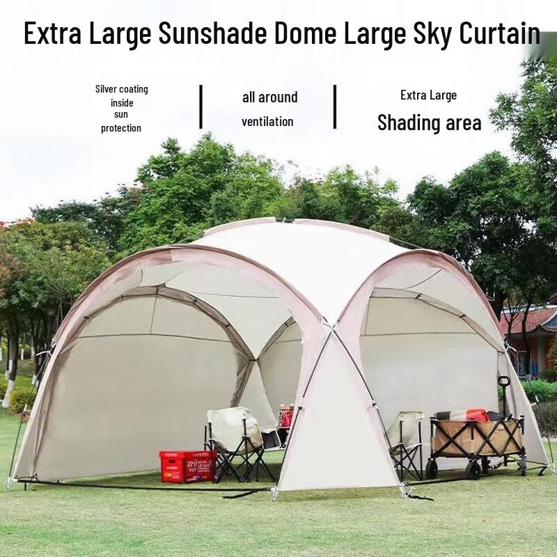 Portable Silver Coated Dome Camping Tent