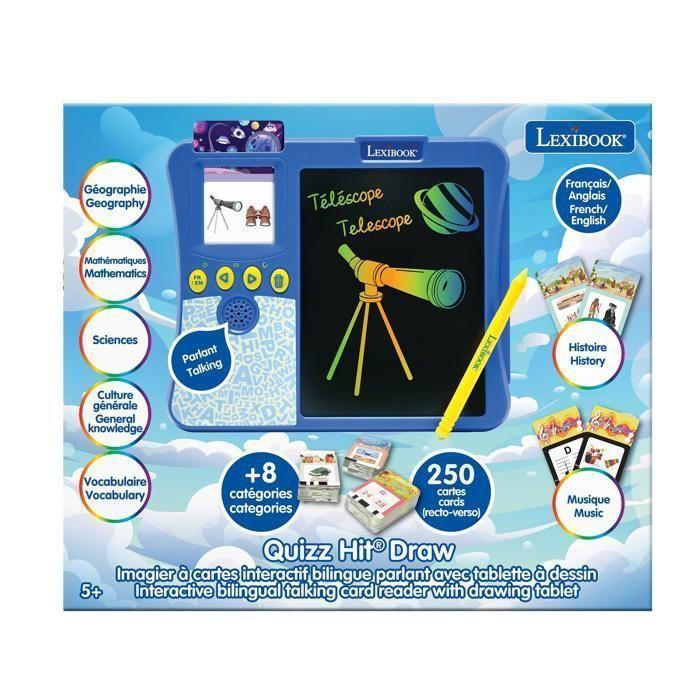 Imagier interactif - LEXIBOOK - Bilingue - 200 cartes éducatives - Tablette à dessin - Apprentissage ludique