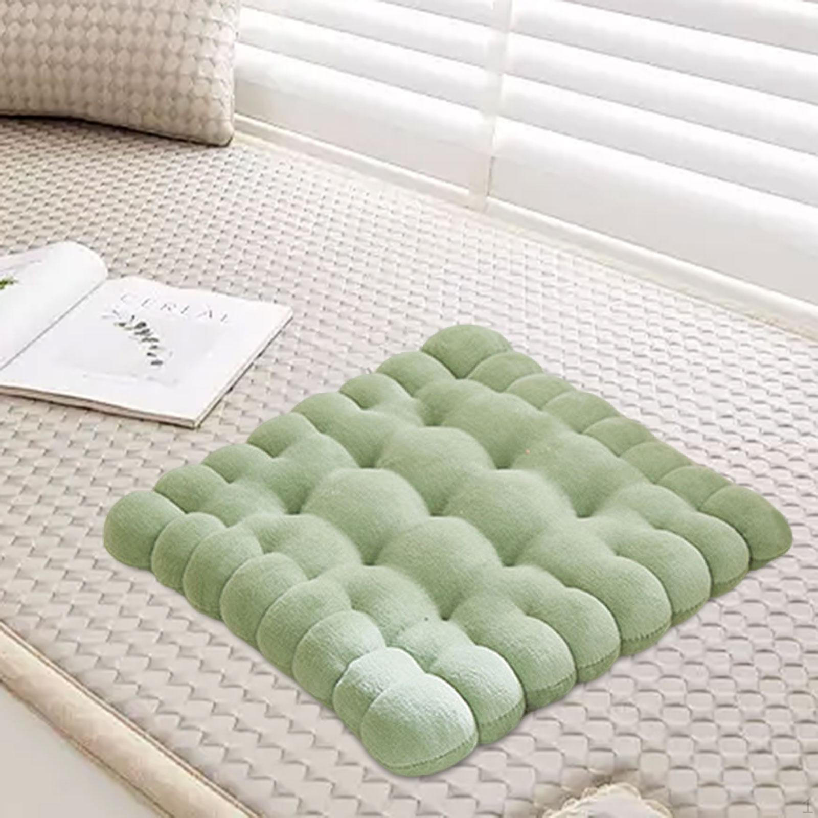 Подушка для стула напольная подушка нескользящая квадратная для сидения в спальне офисе кемпинге Green 1374₽