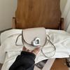 2026 New Arrival Ladies Stylish Solid Color Lipstick Purse Metal Heart Chain Crossbody Bag