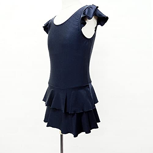 Vanilla Ashberry Kids' School Swimsuit, Girls' Ruffled One-Piece Swimsuit [UPF 50+ UV Protection], 140cm (865755)