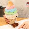 Sommer Eiswaffel Plüschtier Stoffpuppe Menschliche Figur Lachend Niedliches Essens-Plüschtier Requisit Beruhigendes Geschenk