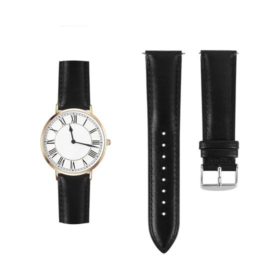 [CeiBand] 22mm Leather Replacement Band Watch Strap Leather Watch Strap 22mm Replacement Strap Women Men Smart Watch Strap Quick Release - (22 mm,