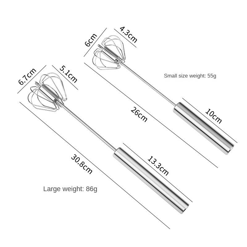 1 piece stainless steel manual eggbeater Press cream blender semi-automatic rotary eggbeater kitchen baking tools