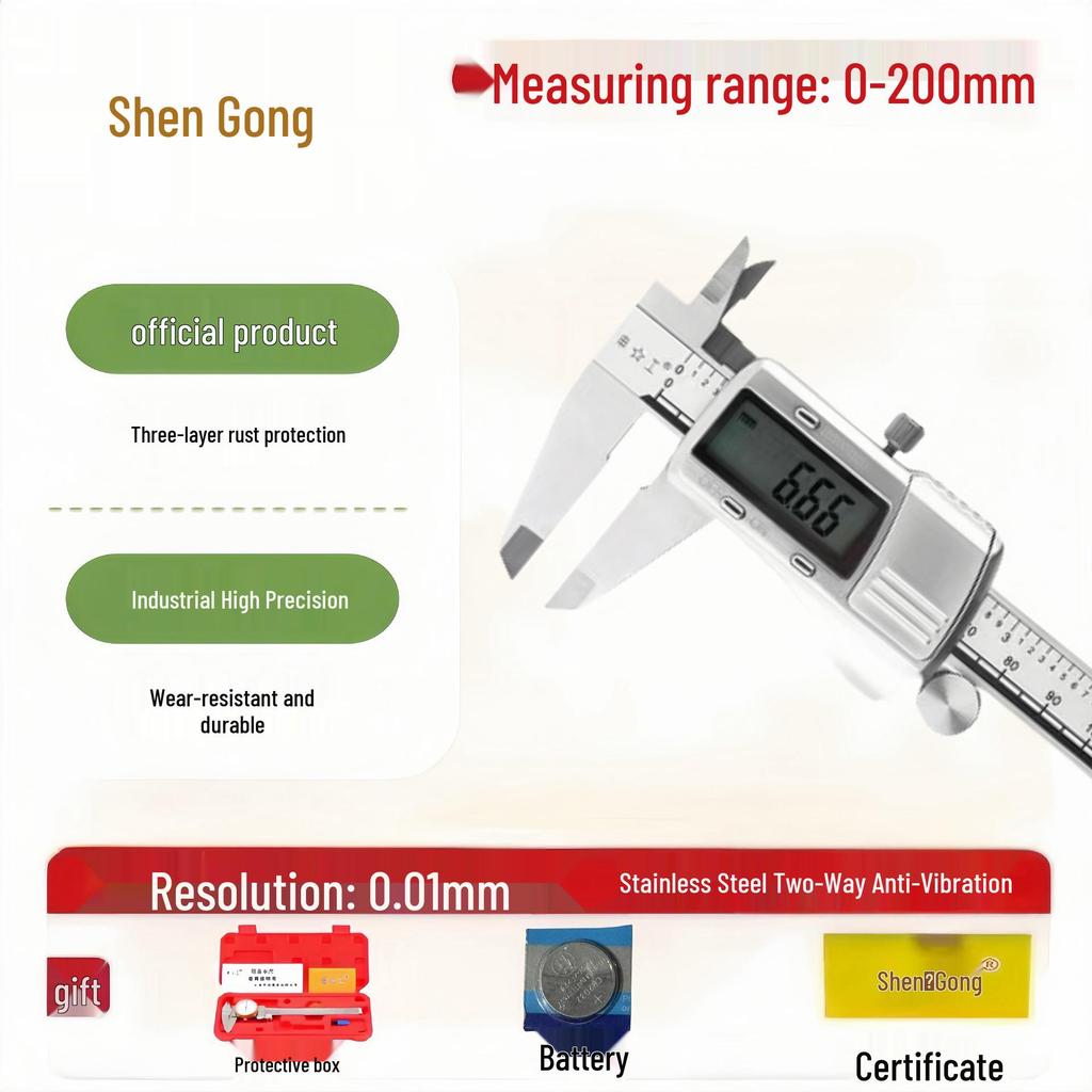 High Precision Shockproof Dial Vernier Caliper 150-300mm