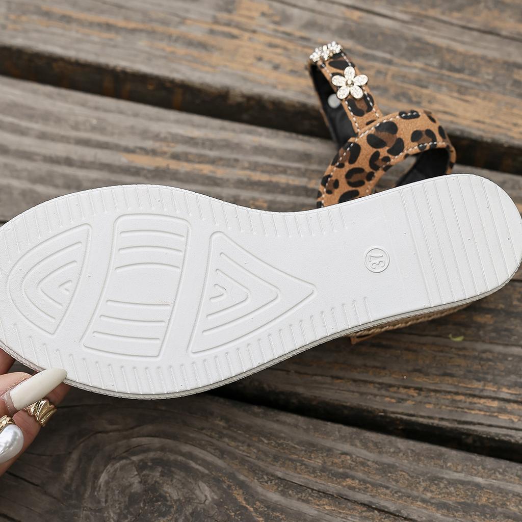 Keilsandalen mit Plateau in Übergröße Hanfseil niedrige Höhenerhöhung Damensandalen ein Wort mit Schnalle offene Zehen Strandsandalen