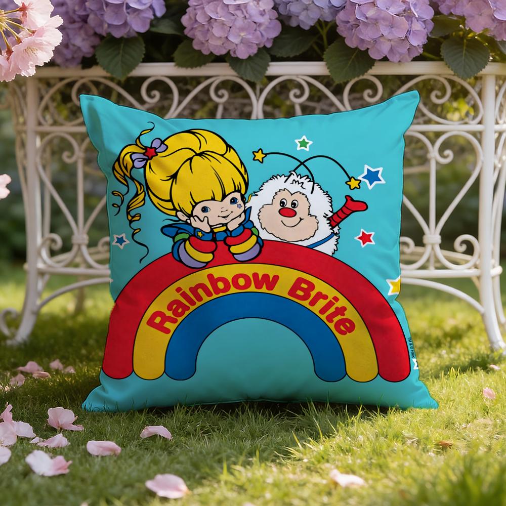 R-Rainbows Cute Brite Cushion Cover Home & Car Dual-Scene Pillow Cover: Reversible for Premium Comfort