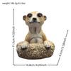 Figurina Realistica di Suricato in Resina per Decorazione Animale da Giardino